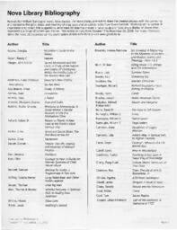 Nova Library Bibliography
