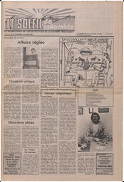 Le Soleil de Colombie, January 8, 1982, page 1