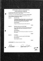 1992-11-09 - City of Port Coquitlam - Parks & Recreation Committee - Agenda and Minutes