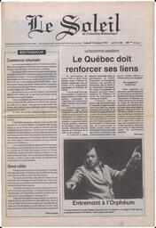 Le Soleil de Colombie-Britannique, January 13, 1995, page 1