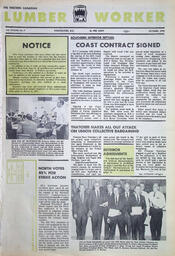   The Western Canadian Lumber Worker, Vol. XXXVIII No.7, Oct. 1970   , page 1