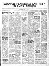 Saanich Peninsula And Gulf Islands Review Wed, August 21, 1940 (Page 1)