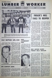   The Western Canadian Lumber Worker, Vol. XXXII, No. 13, 1st Issue Jul. 1965   , page 1