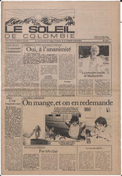 Le Soleil de Colombie, June 22, 1984, page 1