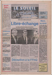Le Soleil de Colombie, November 4, 1988, page 1