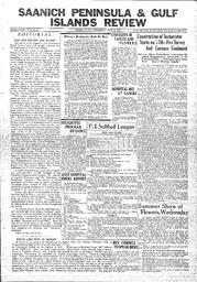 Saanich Peninsula And Gulf Islands Review Wed, June 12, 1935 (Page 1)