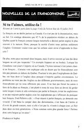   LA VOIX DES KOOTENAYS, 2013   , page 7