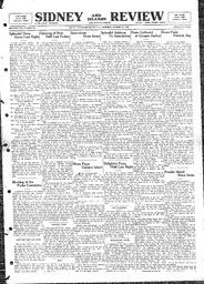 Sidney And Islands Review Thu, October 19, 1922 (Page 1)