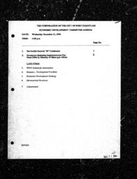 1994-12-21 - City of Port Coquitlam - Economic Development Committee - Agenda