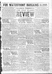 Saanich Peninsula And Gulf Islands Review Thu, July 5, 1928 (Page 1)