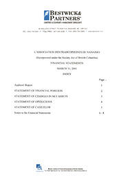   ÉTATS FINANCIERS - EN, 2001   , page 2
