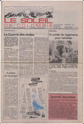 Le Soleil de Colombie, October 2, 1987, page 1