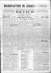 Saanich Peninsula And Gulf Islands Review Thu, January 17, 1929 (Page 1)