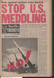   The Pacific Tribune - Friday, March 29, 1963   , page 1