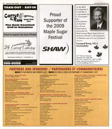  MAPLE SUGAR FESTIVAL DU SUCRE D'ÉRABLE, 2009   , page 26