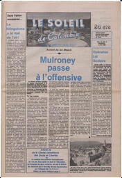 Le Soleil de Colombie, June 9, 1989, page 1