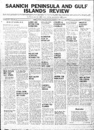 Saanich Peninsula And Gulf Islands Review Wed, September 14, 1938 (Page 1)