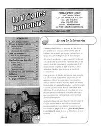   LA VOIX DES KOOTENAYS, 2003   , page 1