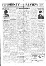 Sidney And Islands Review Thu, September 23, 1920 (Page 1)