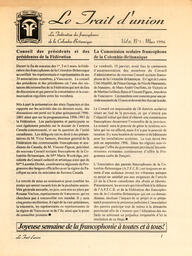   LE TRAIT D'UNION, 1996   , page 1