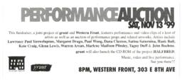 Performance Art Auction Handbill