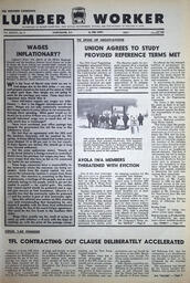   The Western Canadian Lumber Worker, Vol. XXXVI, No. 3, 1st Issue Feb. 1968   , page 1