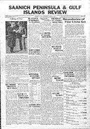 Saanich Peninsula And Gulf Islands Review Wed, April 24, 1935 (Page 1)