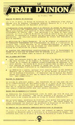   LE TRAIT D'UNION, 1985   , page 1