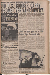   The Pacific Tribune - Friday, December 14, 1962   , page 1