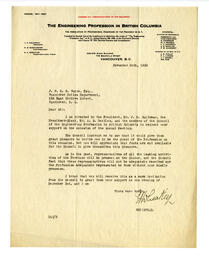 Letter to Vance from E.A. Wheatley: 24-Nov-33