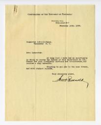 Letter to Vance