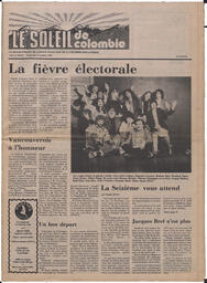 Le Soleil de Colombie, October 13, 1978, page 1