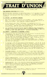   LE TRAIT D'UNION, 1985   , page 1