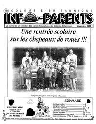   INFO-PARENTS COLOMBIE-BRITANNIQUE, 2000   , page 1