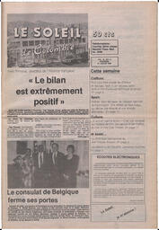 Le Soleil de Colombie, July 27, 1990, page 1