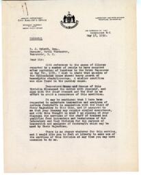 Letter to W.J. Mylett, Manager, Hotel Vancouver from Vance: 18-May-39