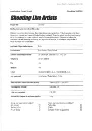 Chiasma Folly Gallery Grant Application