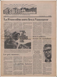 Le Soleil de Colombie, March 4, 1977, page 1
