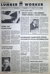   The Western Canadian Lumber Worker, Vol. XXXVI, No. 13, 1st Issue Jul. 1967   , page 1