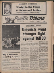   The Pacific Tribune - Saturday, April 13, 1968   , page 1