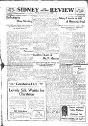 Sidney And Islands Review Thu, December 18, 1919 (Page 1)