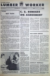   The Western Canadian Lumber Worker, Vol. XXXIII, No. 2, 2nd Issue Jan. 1966   , page 1