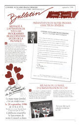   TRANSITION BULLETIN D'INFORMATION, 1996   , page 1