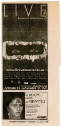 LIVE Biennial of Performance Art Print Advertisement
