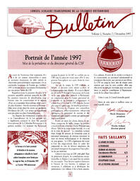   TRANSITION BULLETIN D'INFORMATION, 1997   , page 1