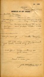 Certificate of City Analyst