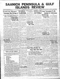 Saanich Peninsula And Gulf Islands Review Wed, May 6, 1936 (Page 1)