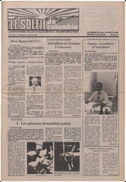 Le Soleil de Colombie, July 29, 1983, page 1