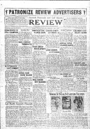 Saanich Peninsula And Gulf Islands Review Wed, June 8, 1932 (Page 1)