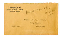 Envelope to Vance: 06-Oct-34